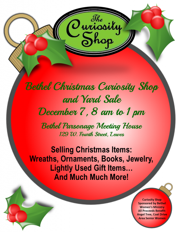 Bethel Christmas Curiosity Shop & Yard Sale December 7 Cape Gazette